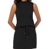 31tiM5dne2L.jpg Two Piece Skirt Set for Women Sweatsuits Tennis Outfits Casual Mock Neck Sleeveless Top Elastic Short Skorts