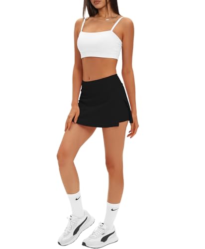 31titDJH9VL.jpg Womens Tennis Skirt with Pockets Shorts High Waisted Side Slit Skort Workout Golf Skirt Athletic Skorts