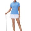 31vpEpz5q0L.jpg Women's Polos Golf Shirts Short Sleeve UPF 50+ Collared Shirt Quick Dry Tennis Work Athletic Tops