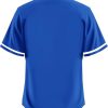 31x4mxMZuHL.jpg Blue Blank Baseball Jersey for Men Casual Button-Down Short Sleeve Athletic Team Uniform(Large Size)
