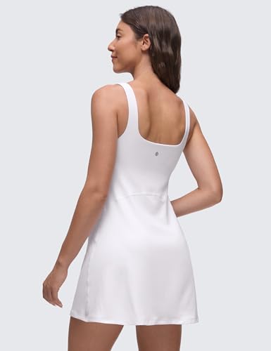 31xmZ2HTKqL.jpg Butterluxe Square Neck Tennis Dresses for Women A line Mini Casual Travel Holiday Summer Outfits with Shelf Bra