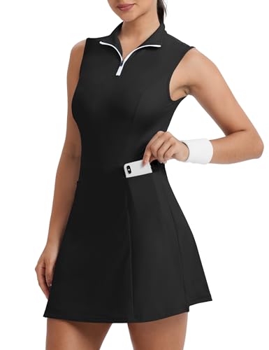 31y0EVRS6NL.jpg Tennis Dress Golf Dress for Women, Athletic Dress with Built in Shorts and Pockets for Sleeveless Workout Active Dresses