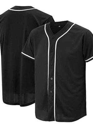 Baseball Jersey for Men and Women, Baseball Shirts for Custom Button up Shirt,Hipster Hip Hop Sports Uniforms