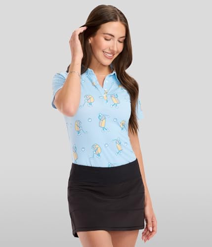 31z4J7qAZ-L.jpg Quick Dry Women's Golf Shirt - Short Sleeve Tennis Shirts for Women - Cute Pickleball Outfits