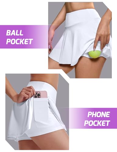 41-ip0XUftL.jpg Women's Tennis Skirt Shorts Pleated High Waisted Golf Skorts with Pockets Workout Athletic Casual Outfit Clothes