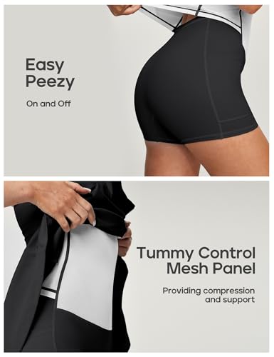 41-v77RoKL.jpg Womens Tennis Dress with Shorts Underneath Athletic Dress for Women Summer Romper Dresses with Pockets Golf Outfits