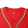 410FrZAHtML.jpg Men's Baseball Jersey Blank Softball Jersey Casual Short Sleeve Button Down T-Shirt