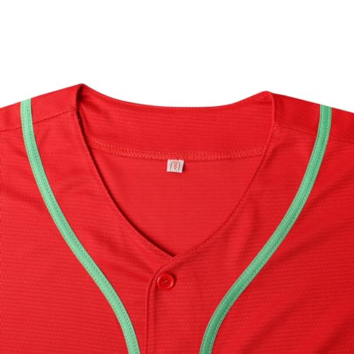 410FrZAHtML.jpg Men's Baseball Jersey Blank Softball Jersey Casual Short Sleeve Button Down T-Shirt