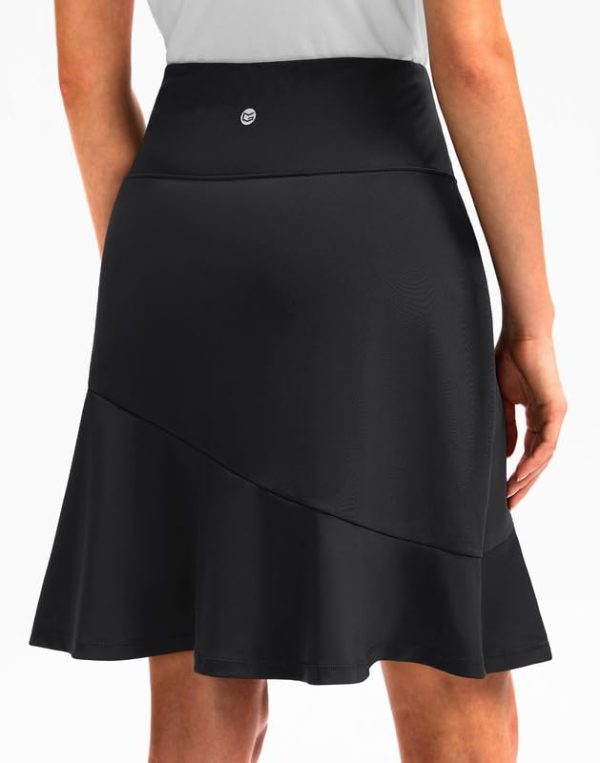 410PjfxnkaL.jpg Skorts Skirts for Women with 5 Pockets 20" Knee Length Golf Skirt Modest Long Tennis Athletic Skirts for Women
