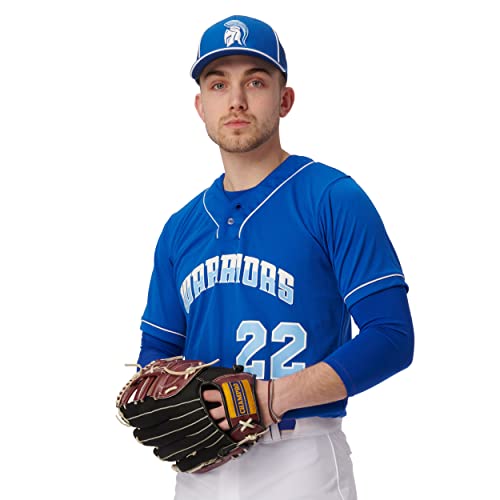 4116gT0dcgL.jpg Men's Heater 2-Button Piped Baseball Jersey