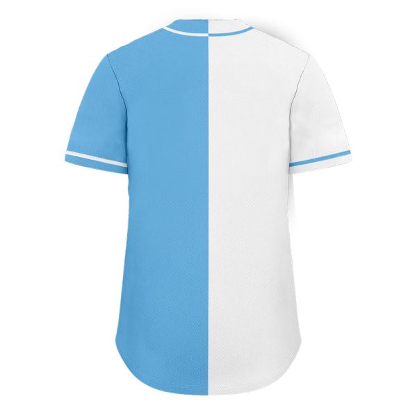 Classic Blank Baseball Jersey Shirt for Men Women Two-Tone Casual Short Sleeves Button Down Hip Hop Uniform