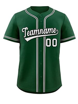 Custom Blank Baseball Jersey Button Down Shirts Personalized Team Sports Uniforms for Men/Women/Boy