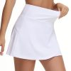412NcoB67JL.jpg Women's High Waisted Tennis Skirts Crossover Hemline Back Pleated Golf Skorts with Inner Shorts