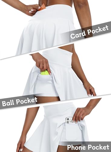 413ePUBj1ML.jpg Womens Pleated Skirt High Waisted Mini Tennis Skirts for Women with Shorts Pockets Pickleball Skater Cheer Skorts
