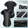 413pHEiisL.jpg Womens Baseball Jersey Button Down Softball Jersey Short Sleeve Tee Hip Hop Shirt Active Team Sports Uniforms