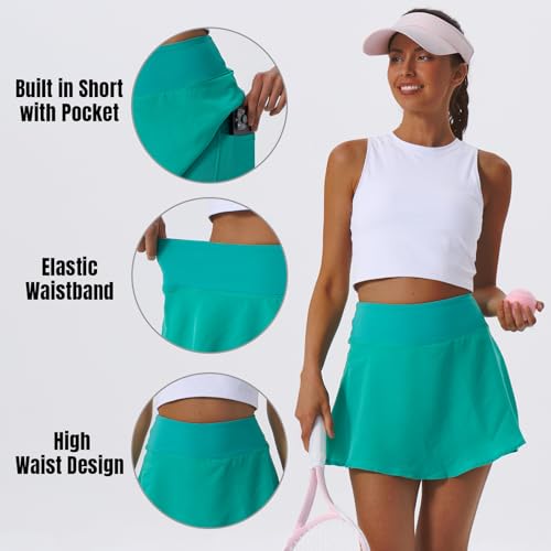 415BDQ9fRNL.jpg Womens Tennis Skirt with Shorts Athletic Workout Golf Skorts with Pocket for Gym Running Casual
