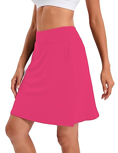416DiMw-FPL.jpg Women's Tennis Skirt Casual Knee Length Golf Skirts with Pockets Workout Athletic Skort