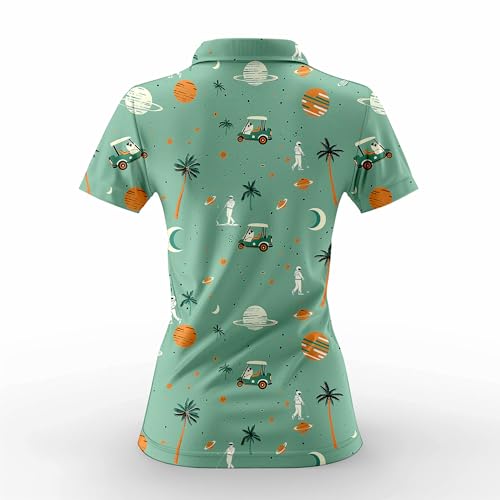 Womens Golf Shirt Funny Golf Shirts for Woman Short Sleeve Shirts for Tennis