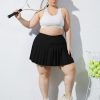 4173g12a4HL.jpg Women's Plus Size Pleated Tennis Skirt- Girls High Waist Athletic Golf Skirts with Shorts
