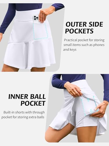 417MlkA6VJL.jpg Golf Skorts Skirts for Women with Shorts Pockets Tennis Skirt High Waisted Athletic Skorts
