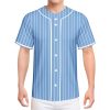 418iUUizBzL.jpg Men Baseball Jersey Solid Shirts Plain Casual Button Down Short Sleeves T-Shirt Sports Uniform S-2XL