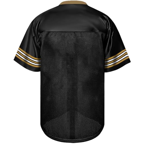 418wEUCz7SL.jpg Men Blank Plain Football Jersey, Adult Hip Hop Hipster Short Sleeve Mesh Pullover Shirts,Custom Uniforms for Party
