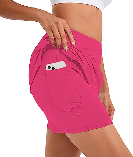 419JM645arL.jpg Women's Tennis Skirt Casual Knee Length Golf Skirts with Pockets Workout Athletic Skort