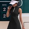 419OBaUtsBL.jpg Tennis Dress for Women, Tennis Golf Dresses with Built in Shorts and Pockets for Sleeveless Workout Athletic Dresses