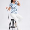 41AFIzCbHIL.jpg Hawaiian Golf Shirts for Women Funny Print Polo Shirt for Women Moisture Wicking Athletic Tees Golf Tops Golf Gifts