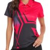 41AqBDwYULL.jpg Women's Golf Polo Shirts Short Sleeve Moisture Wicking Tennis Athletic Shirt with 3 Button