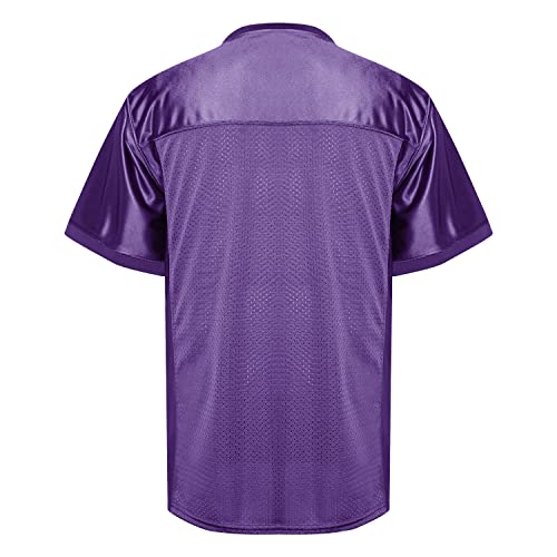 41C94m4KUmL.jpg Blank Football Jersey,Men's 90s Hip Hop for Party Practice Sports T-Shirt Black White Red Green S-3XL