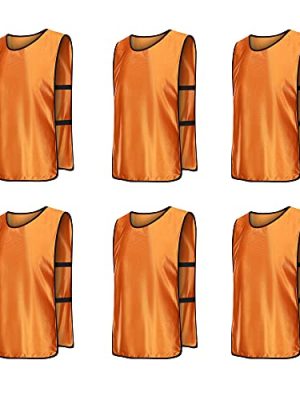 6 Pack Scrimmage Vests/Sport Basketball Pinnies/Soccer Bibs for Kid and Adult