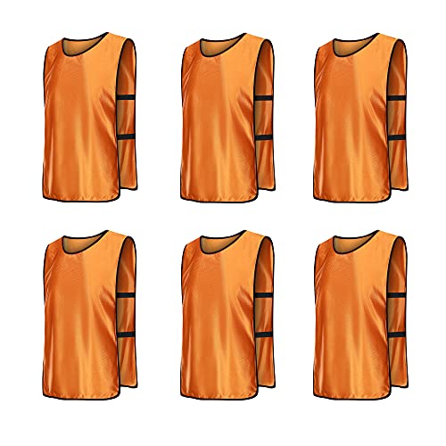 41DSaaIdclL.jpg 6 Pack Scrimmage Vests/Sport Basketball Pinnies/Soccer Bibs for Kid and Adult