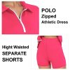 41DekPU6sKL.jpg Womens Two Piece Tennis Golf Dress Active Athletic Exercise Sports Wear Dresses for Women with Pocket Separate Shorts