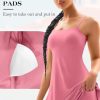41E2K-1uyDL.jpg Womens Two Pieces Tennis Dress with Separate Shorts Workout Open Back Active Golf Dresses Built-in Removable Bra