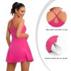 41EDGI-peL.jpg Womens Easy Pee Tennis Dress with Built in Shorts and Pockets - Workout Athletic Golf Dresses