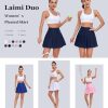 Women Pleated Skirt Tennis Golf Skorts with Lining Shorts Athletic Pleated Skirts for Women