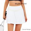 Pleated Tennis Skirts for Women with Shorts 3 Pockets Golf Athletic Skort Tummy Control for Pickleball Running