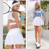 41FNFlzrBNL.jpg Women's Tennis Skirt Shorts Pleated High Waisted Golf Skorts with Pockets Workout Athletic Casual Outfit Clothes