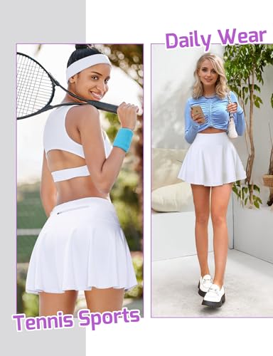 41FNFlzrBNL.jpg Women's Tennis Skirt Shorts Pleated High Waisted Golf Skorts with Pockets Workout Athletic Casual Outfit Clothes