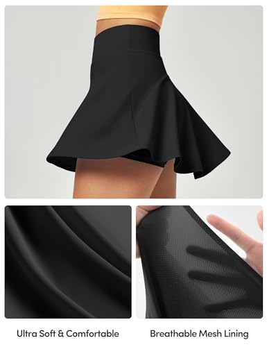 41FNGBa7clL.jpg Tennis Skirts for Women High Waisted Women's Golf Skirt with Pockets Athletic Skort for Running Casual