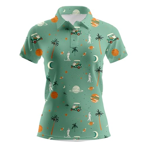 Womens Golf Shirt Funny Golf Shirts for Woman Short Sleeve Shirts for Tennis