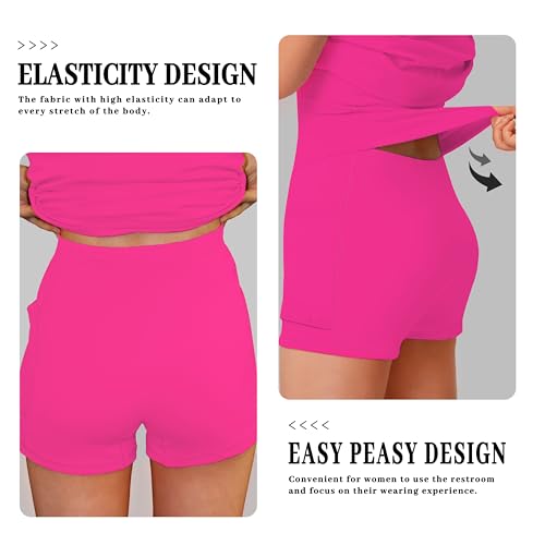 41G9dFUdlL.jpg Womens Easy Pee Tennis Dress with Built in Shorts and Pockets - Workout Athletic Golf Dresses