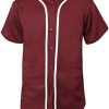 41JCsdKcbpL.jpg Mens Baseball Jersey Button Down T Shirts Hipster Plain Hip Hop 1UPA02