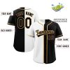 41KI5h5MAZL.jpg Custom Split Baseball Jersey Button Down Shirt Sports Personalized Stitched Name Number for Men/Women/Boy