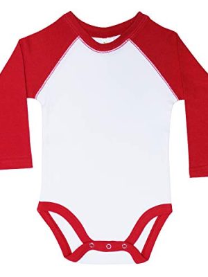 Baby Blank Long Sleeve Raglan Baseball One piece bodysuit