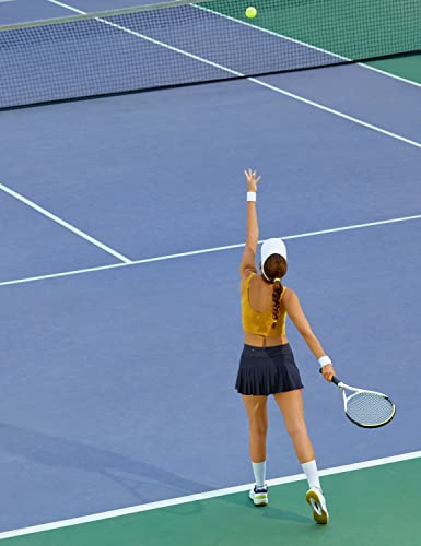 Women's Quick Dry Pleated Tennis Skirts Mid Waisted Cute Athletic Workout Running Sports Golf Skorts Volleyball