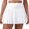 41MhEnu3khL.jpg Women's High Waisted Pleated Tennis Skirts with Pockets Tummy Control Casual Liner A Line Workout Golf Skorts