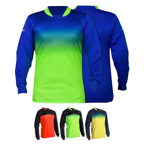 Goalkeeper Jersey for Adults | 100% Polyester Goalie Jersey with Padded Elbows | Sublimated Design for Men and Women