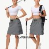41NW45RmOfL.jpg 14" 20" Women's Hiking Cargo Skorts Skirts with Zipper Pockets Knee Length